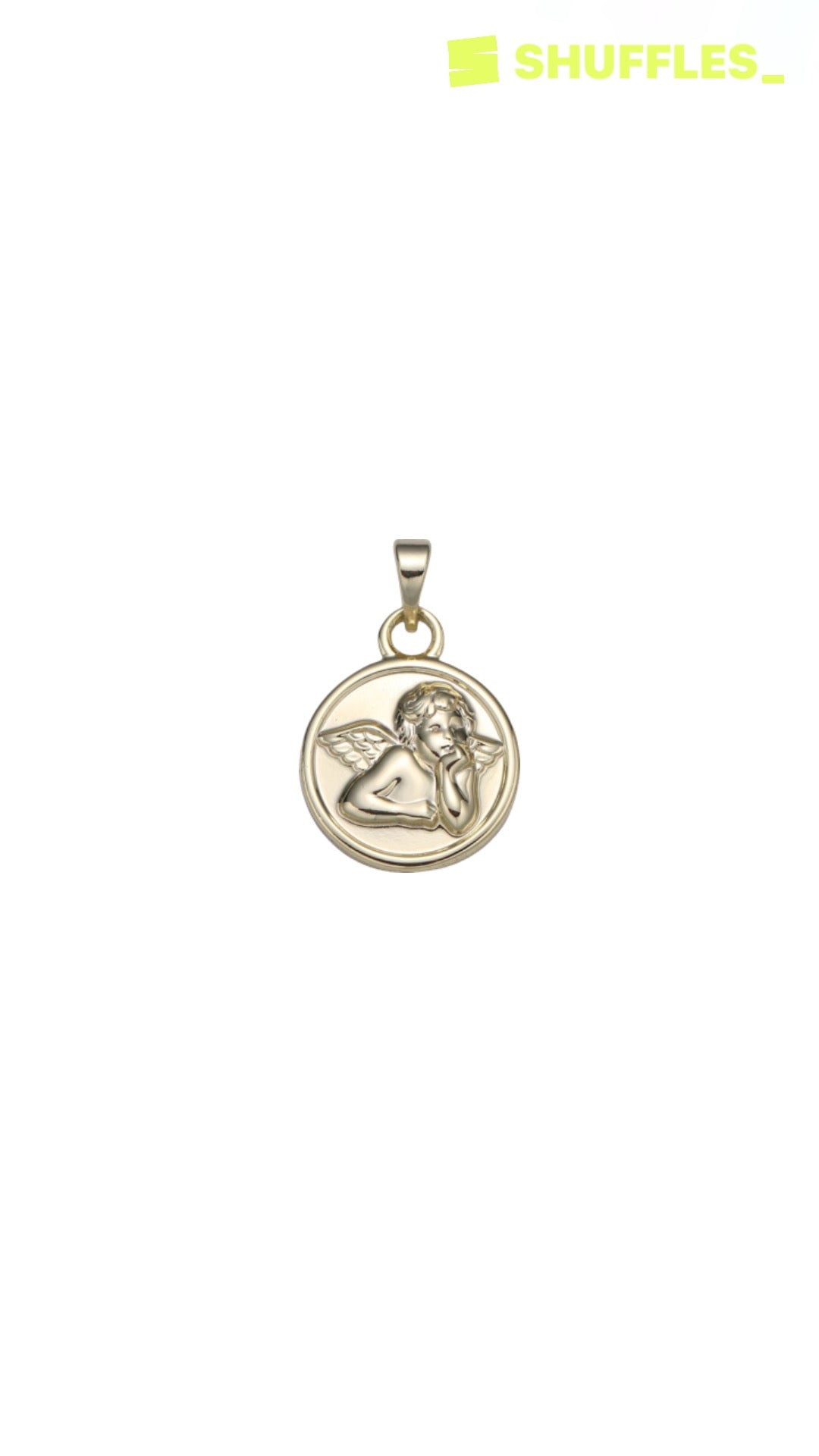 Angel coin pendant