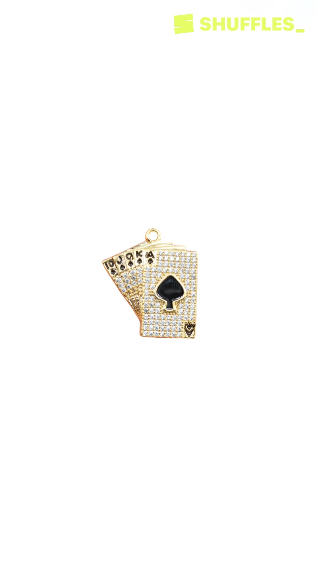 Bedazzled card charm