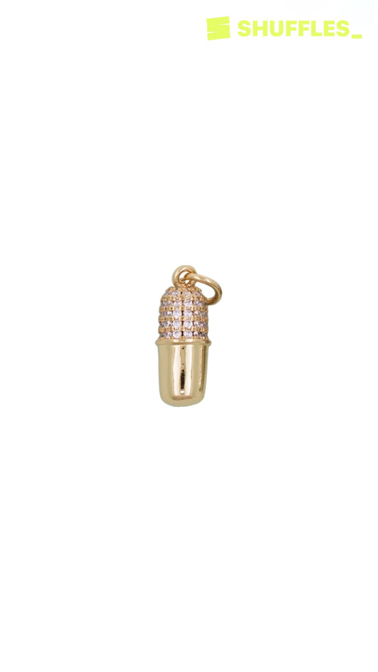 Bedazzled pill charm